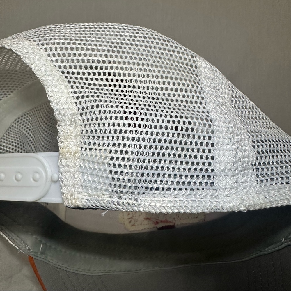 Imperial Texas Hat Trucker Cap Burnt Orange White Mesh Snapback Retro Script - Picture 7 of 7